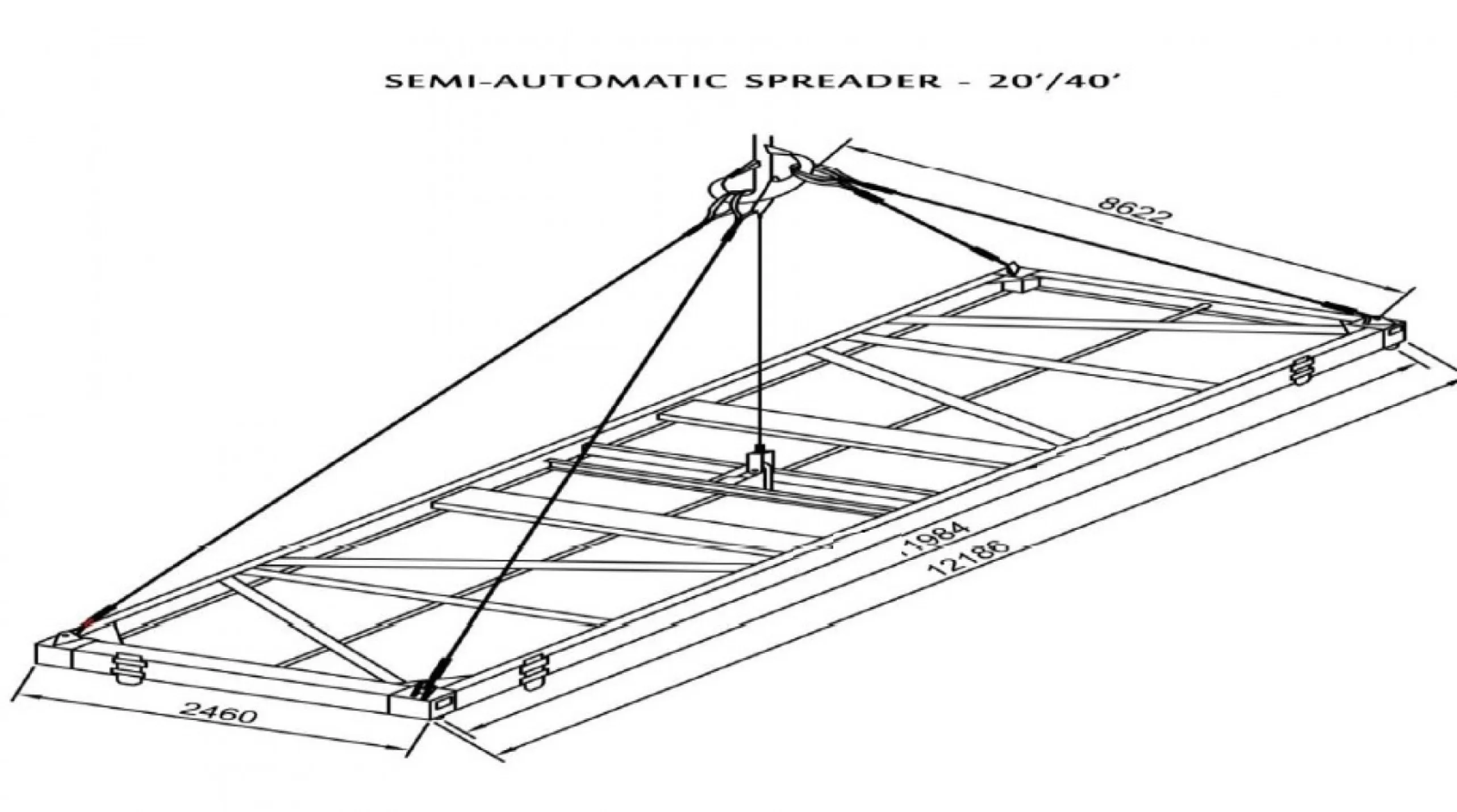 FORKLIFTCENTER - 20FT SEMI-AUTOMATIC SPREADER